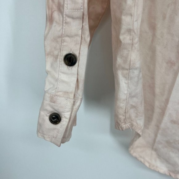 Universal Thread Shirt Pink Tie Dye Popover Button Down Long Sleeve - Picture 11 of 11